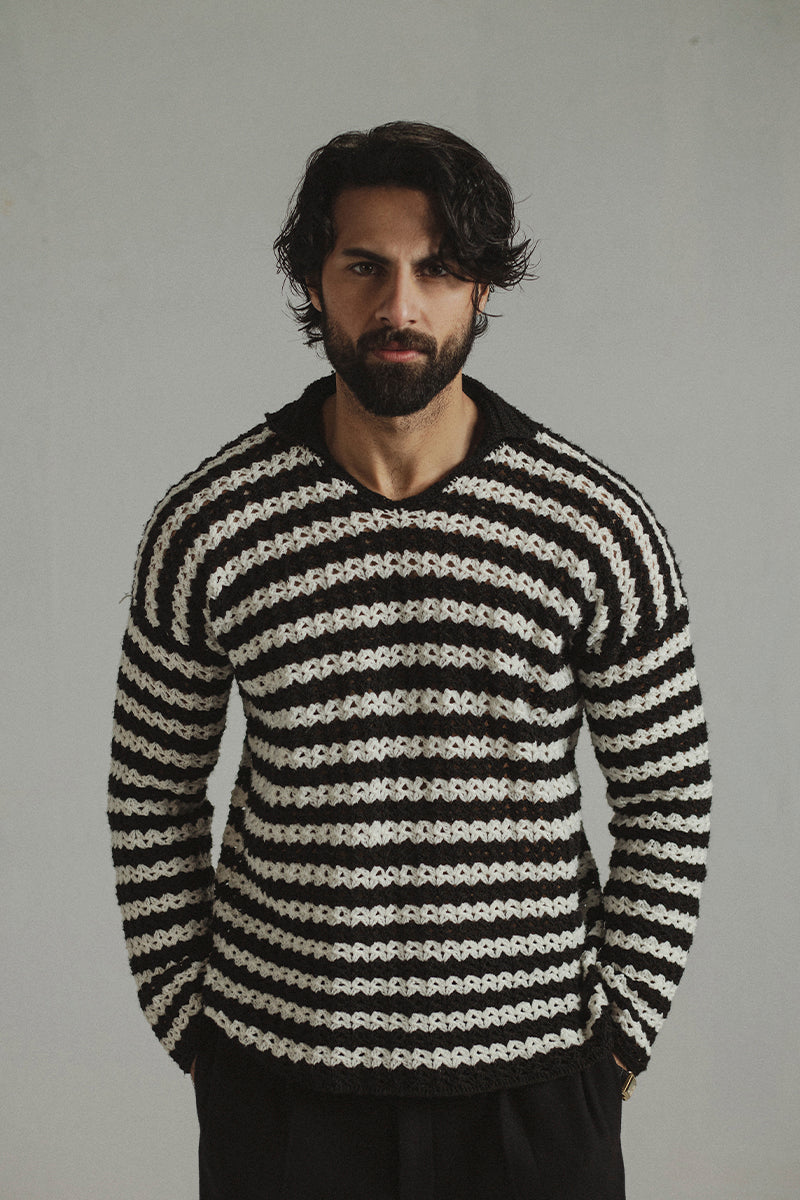 Knitted Polo Sweater